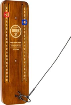 GoSports Hook 21 Ceiling Mount Ring Swing Game - Play Indoors Or Outdoors - Blue, Gray, Natural Or Red