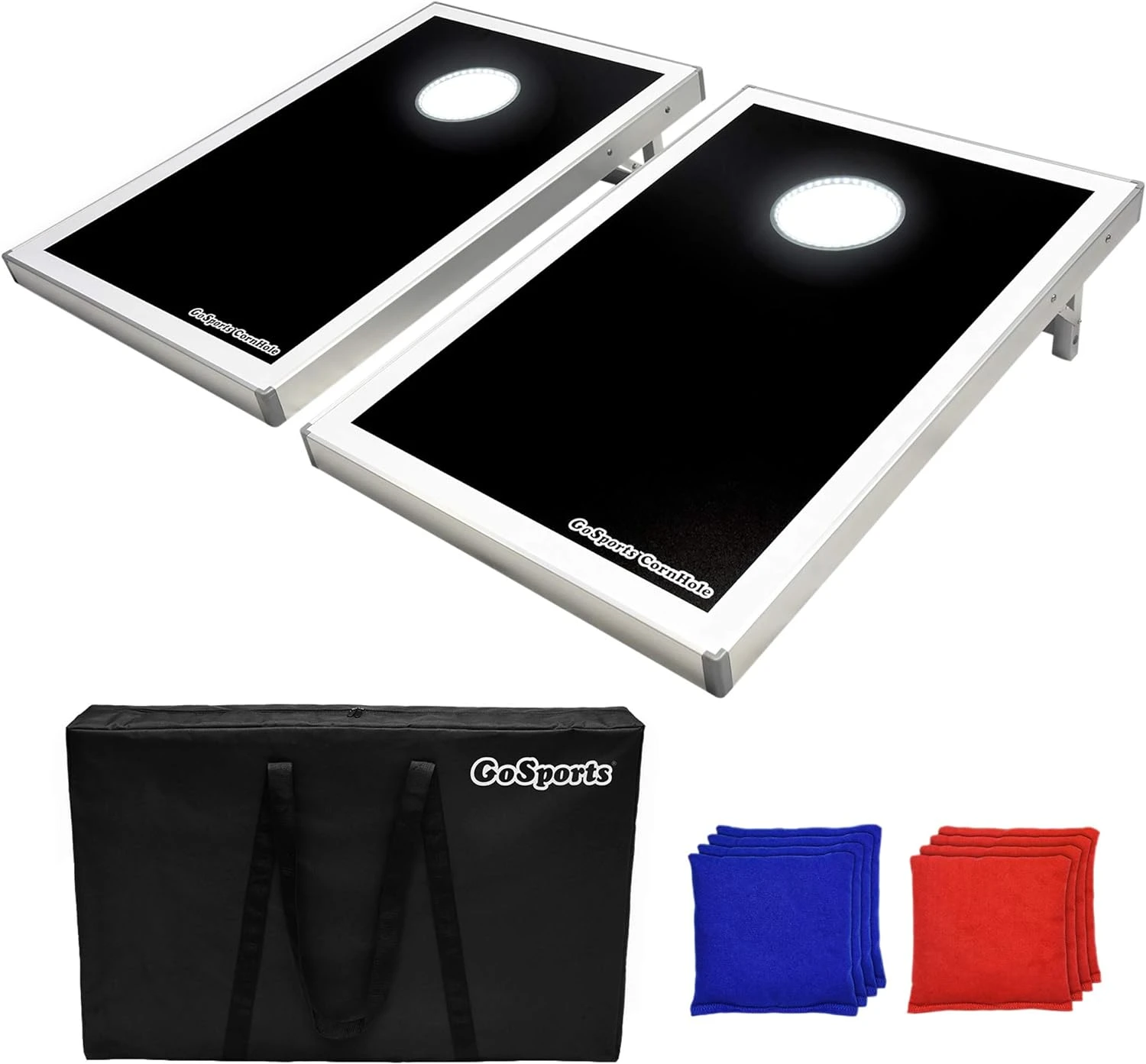 GoSports Tailgate Size 3 Ft X 2 Ft Cornhole Set - Portable Set Includes 8 Bean Bags & Game Rules