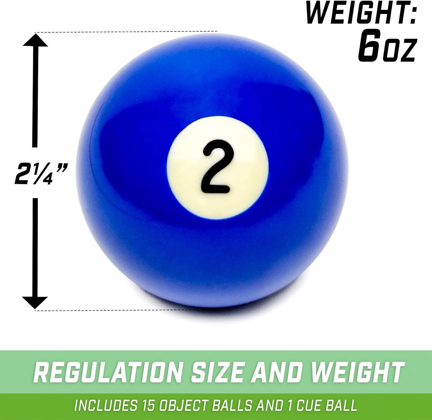 GoSports Regulation Billiards Balls Complete Set Of 16 Professional Balls - Image 3