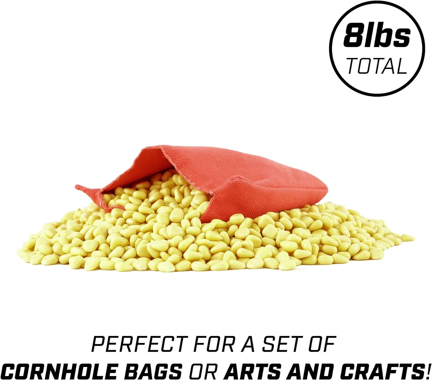GoSports Synthetic Corn Fill, 8 Pound Bulk Bag - Great For Cornhole Bags, Crafts And More, Yellow - Image 3