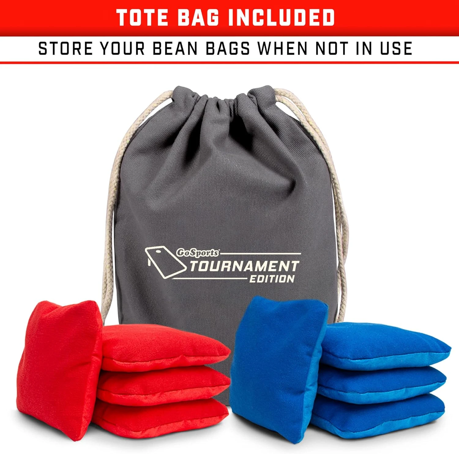 GoSports Tournament Edition Regulation Cornhole Game Set - 4 Ft X 2 Ft Wood Boards With 8 Dual Sided (Slide And Stop) Bean Bags - Image 3