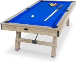 GoSports 8 Ft Pool Table With Wood Finish - Modern Billiards Table With 2 Cue Sticks, Balls, Rack, Felt Brush And Chalk - Choose Your Style