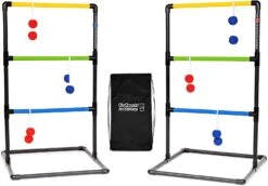 GoSports Ladder Toss Indoor & Outdoor Game Set With 6 Soft Rubber Bolo Balls And Travel Carrying Case - Choose Pro Or Classic