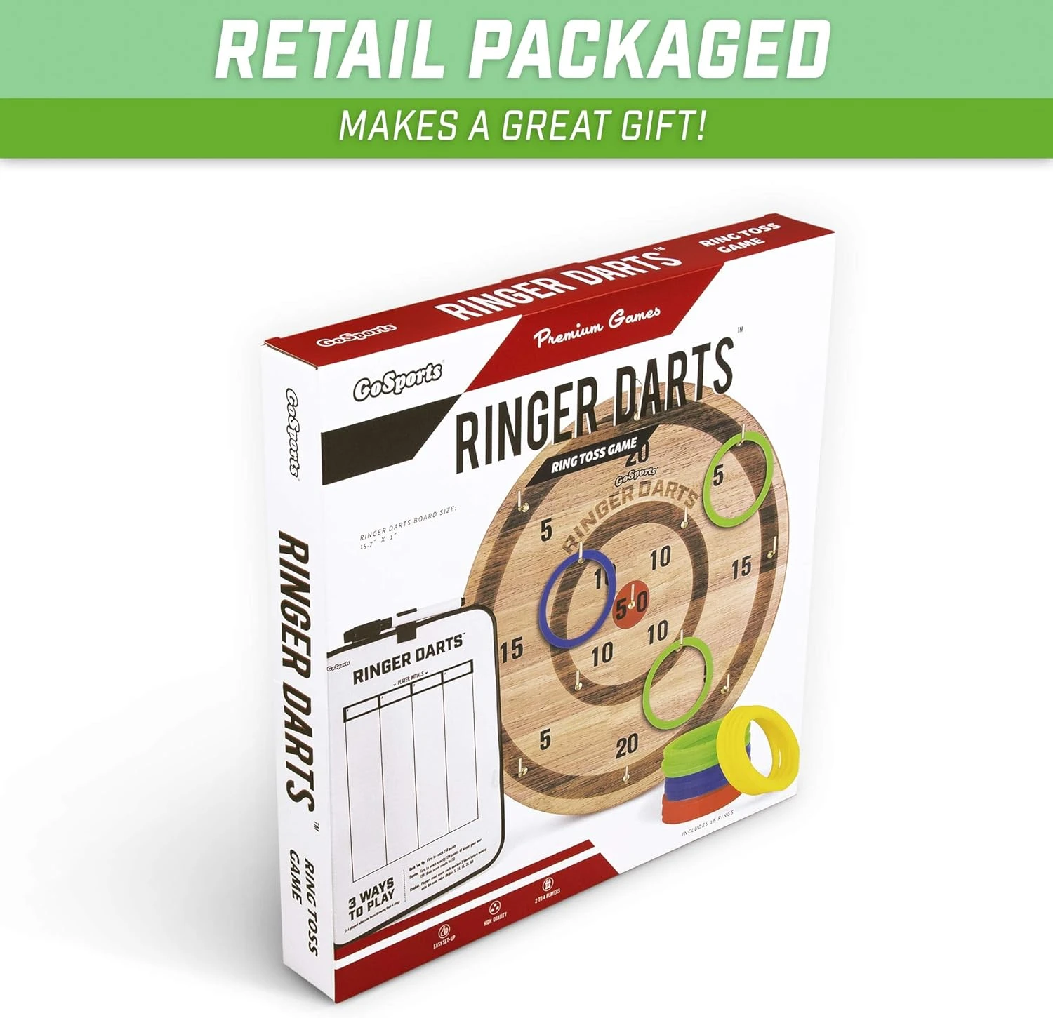 GoSports Ringer Darts Toss Game - Indoor Outdoor Hook Ring Toss Set For Kids & Adults - Image 6