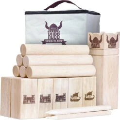 GoSports Size Kubb Viking Clash Toss Game Set For Kids & Adults
