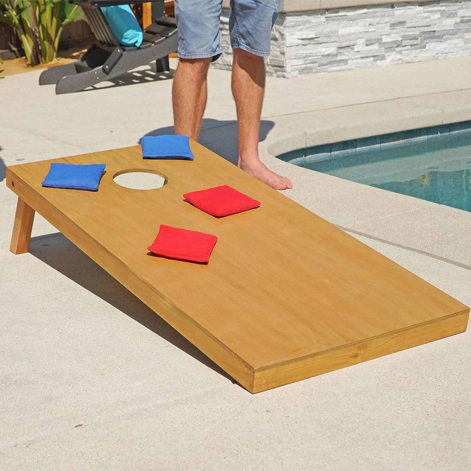 GoSports Official Regulation Cornhole Bean Bags Set (8 All Weather Bags) - America Stars And Stripes Or Red And Blue - Choose Your Style - Image 3