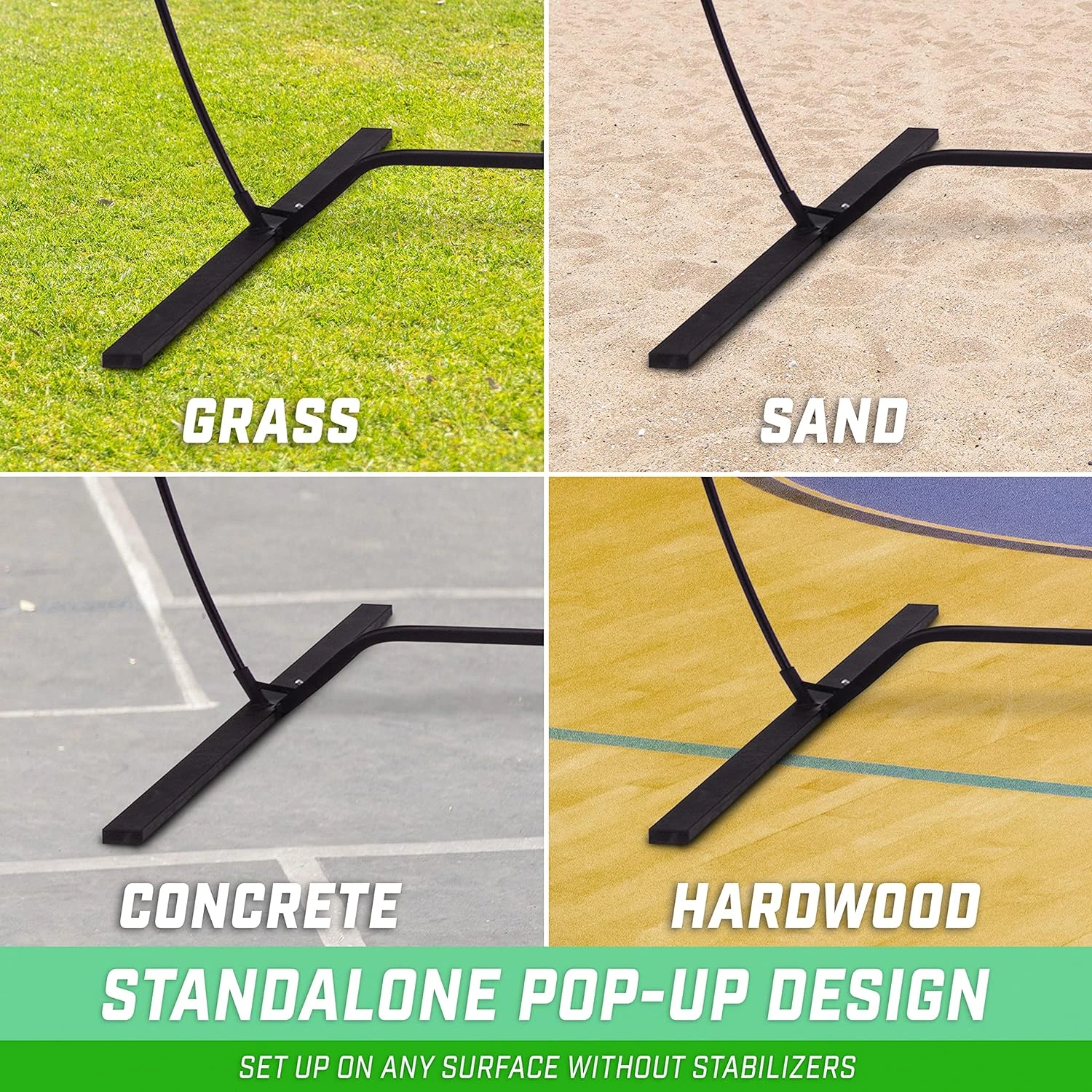 GoSports Freestanding Volleyball Training Net For Indoor Or Outdoor Use - Instant Setup And Height Adjustable - 12 Ft Or 20 Ft Sizes - Image 5