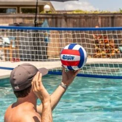 GoSports Pro Neoprene Pool Volleyball 2 Pack, Waterproof Volleyballs With Ball Pump