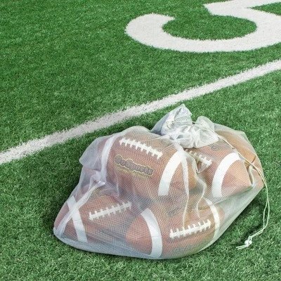 GoSports Rubber Footballs - 6 Pack Of Youth Size Balls With Pump & Carrying Bag - Image 4