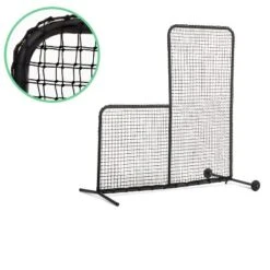 GoSports 7 Ft X 7 Ft PRO Baseball & Softball L Screen - Pitcher Protection Net With Wheels And Carrying Case