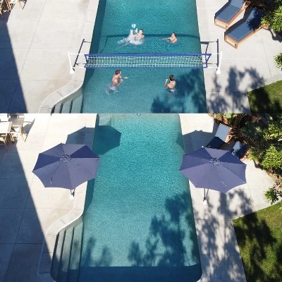 GoSports Deck-Mounted Splash Net ELITE Inground Pool Volleyball Game - Permanent Deck Mounted For Inground Pools - Image 4