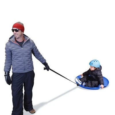 GoSports 29 Inch Heavy-Duty Winter Snow Saucer With Padded Seat And Tow Strap - Image 2