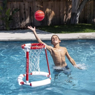 GoSports Splash Hoop 360 Floating Pool Basketball Game 4pc - Red - Image 4