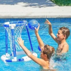 GoSports Splash Hoop 360 Floating Pool Basketball Game - Blue
