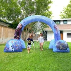 GoSports Disney Frozen 2 Winter Waterfall Inflatable Arch Sprinkler