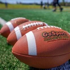 GoSports Combine Football 6 Pack Regulation Size Official Composite Leather Balls