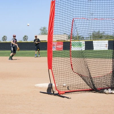 GoSports 7 Ft X 7 Ft Baseball & Softball Practice Hitting & Pitching Net With Bow Type Frame - Image 2