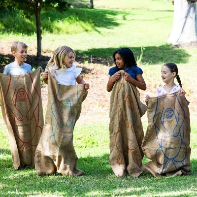 GoSports Roo Racers Burlap Potato Sack Race Game 6pk - XL - Image 3