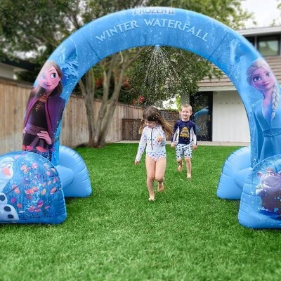 GoSports Disney Frozen 2 Winter Waterfall Inflatable Arch Sprinkler - Image 4