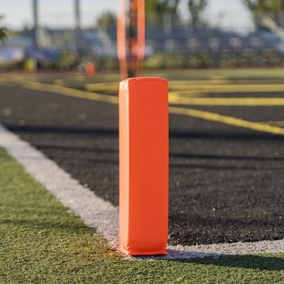 GoSports Football End Zone Pylons - Set Of 4, Regulation 18 Inch X 4 Inch Sand Weighted Anchorless Football Field Markers