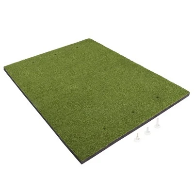 GoSports Golf Hitting Mat PRO Artificial Turf Mat For Indoor/Outdoor Practice Includes 3 Rubber Tees - 5 Ft X 4 Ft - Image 2