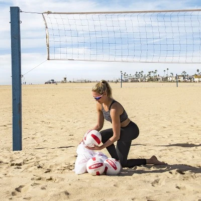 GoSports Pro Series Outdoor Beach Volleyball 6 Pack - Regulation Size & Weight With Air Pump & Portable Mesh Bag - Image 3