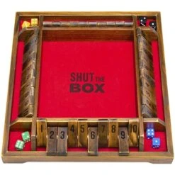 GoSports Shut The Box Premium Wooden Dice Game