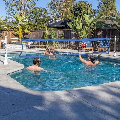 GoSports Deck-Mounted Splash Net ELITE Inground Pool Volleyball Game - Permanent Deck Mounted For Inground Pools - Image 2