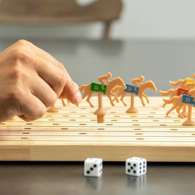 GoSports Derby Dash Horse Race Game Set - Tabletop Horse Racing With 2 Dice And Dry Erase Scoreboard - Image 2