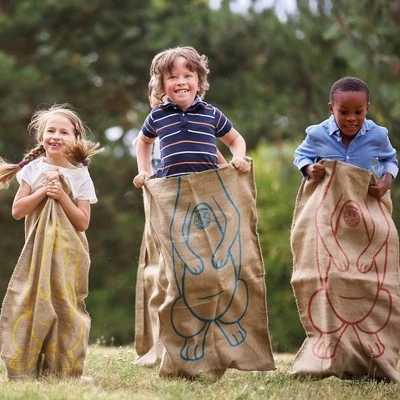 GoSports Roo Racers Burlap Potato Sack Race Game 6pk - XL